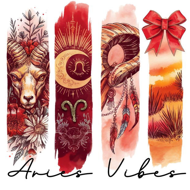 Aries Vibes 4 Brush Strokes DTF (direct-to-film) Transfer