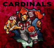 Arizona Cardinals With Animated Football Player UV-DTF 20 oz Skinny Tumbler Wrap