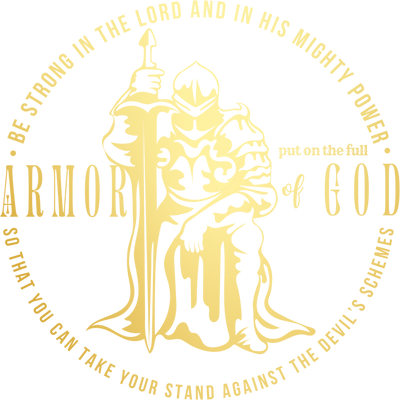 Armor God in Gold DTF (direct-to-film) Transfer