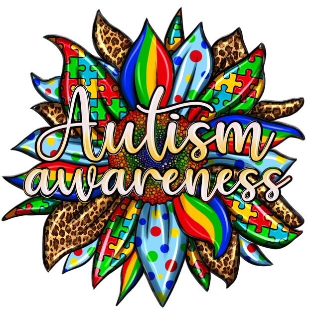 Autism Awareness DTF (direct-to-film) Transfer