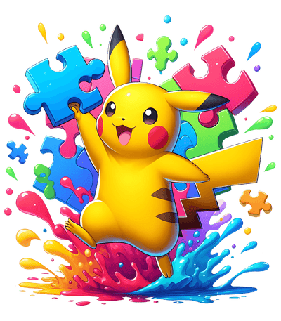 Autism Puzzle Pieces Yellow Character DTF (direct to film) Transfer