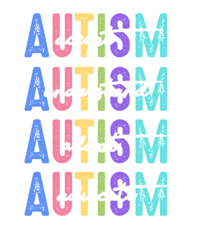 Autism Water Color Stacked DTF(direct to film) Transfer