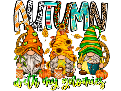 Autumn Gnomes DTF (direct-to-film) Transfer