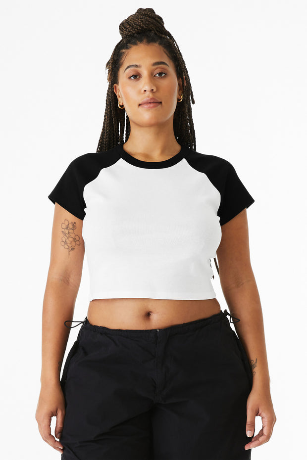 BELLA+CANVAS ®  Women's Micro Rib Raglan Baby Tee BC1201