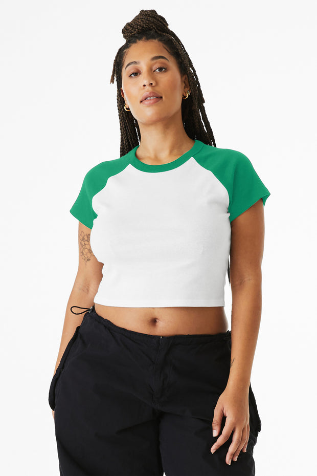 BELLA+CANVAS ®  Women's Micro Rib Raglan Baby Tee BC1201