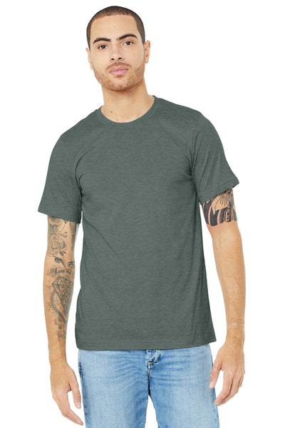 BELLA+CANVAS  ®  Unisex Heather CVC Short Sleeve Tee. BC3001CVC - Heather Blue Storm