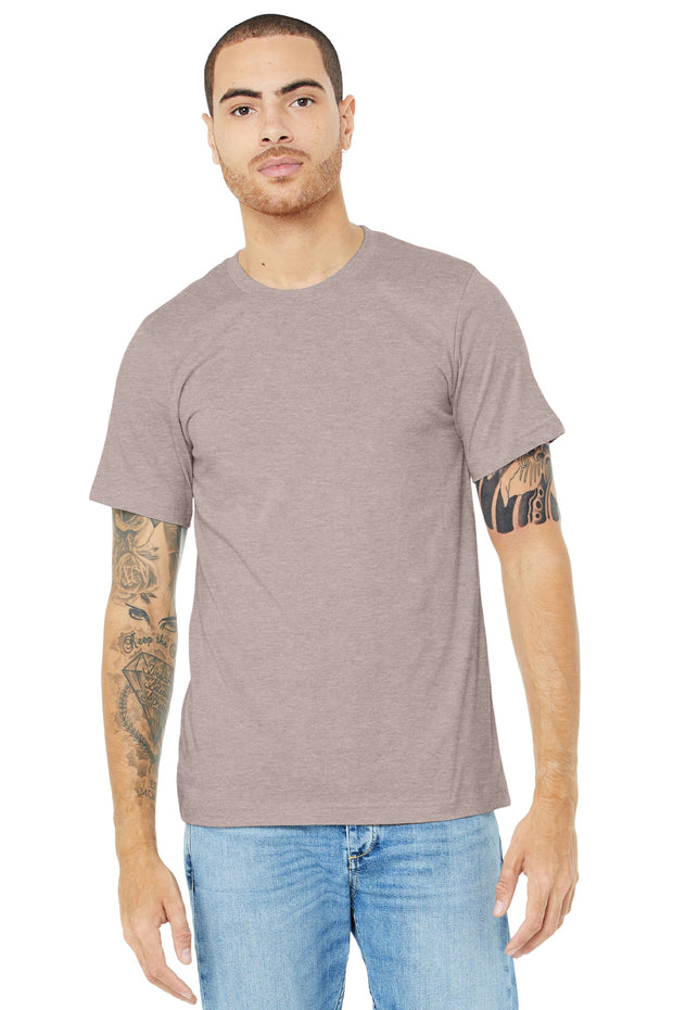 BELLA+CANVAS  ®  Unisex Heather CVC Short Sleeve Tee. BC3001CVC - Heather Pink Gravel