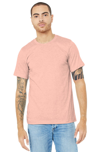 BELLA+CANVAS  ®  Unisex Heather CVC Short Sleeve Tee. BC3001CVC - Heather Prism Peach