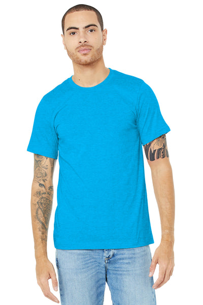 BELLA+CANVAS  ®  Unisex Heather CVC Short Sleeve Tee. BC3001CVC - Neon Blue