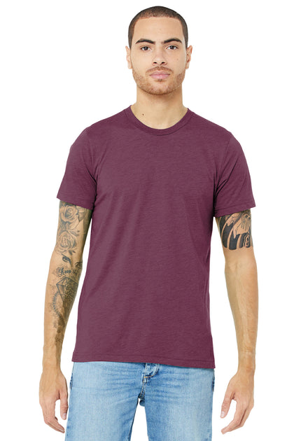 BELLA+CANVAS ® Unisex Triblend Short Sleeve Tee. BC3413 - Maroon ...
