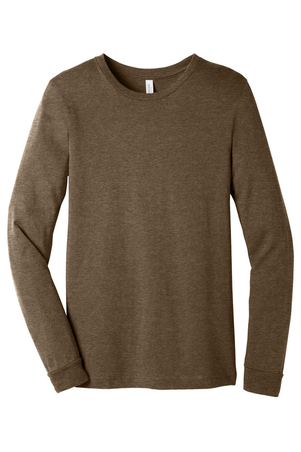 BELLA+CANVAS ®  Unisex Heather CVC Long Sleeve Tee BC3501CVC - Heather Brown