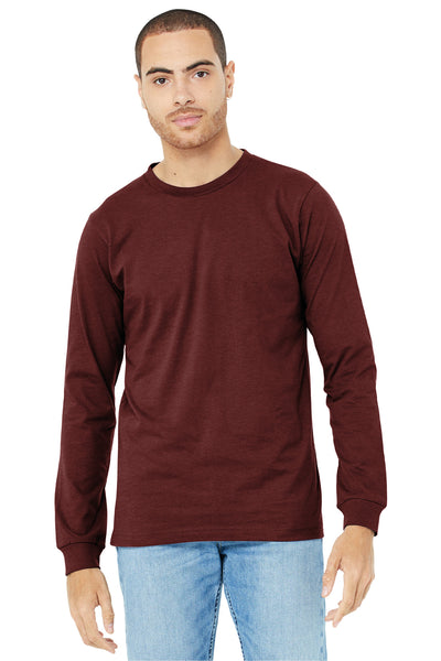 BELLA+CANVAS ®  Unisex Heather CVC Long Sleeve Tee BC3501CVC - Heather Cardinal