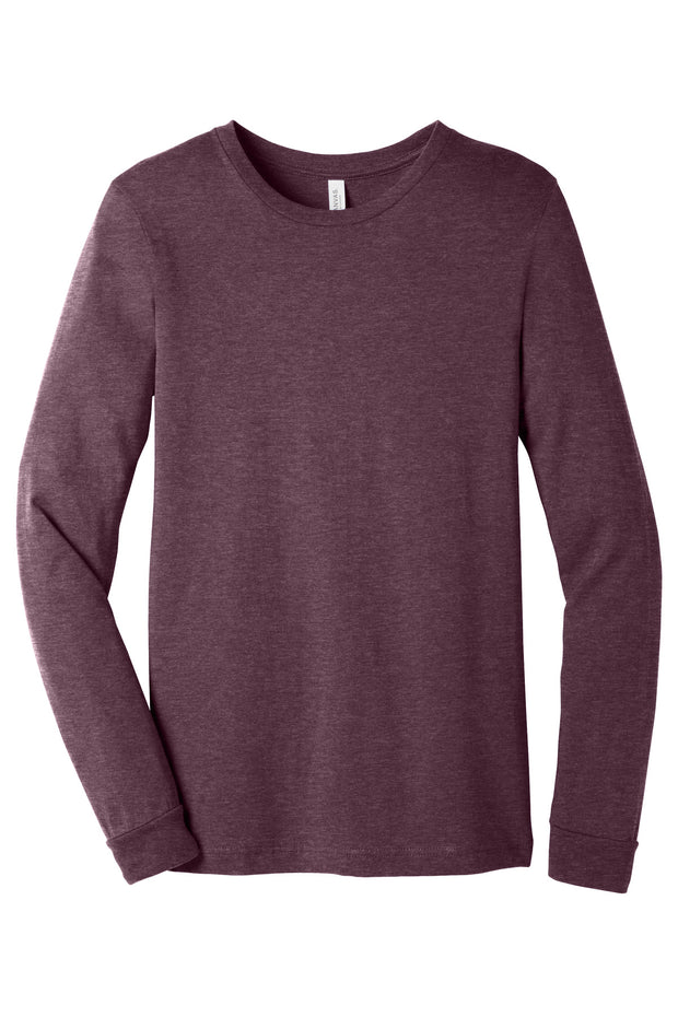 BELLA+CANVAS ®  Unisex Heather CVC Long Sleeve Tee BC3501CVC - Heather Maroon