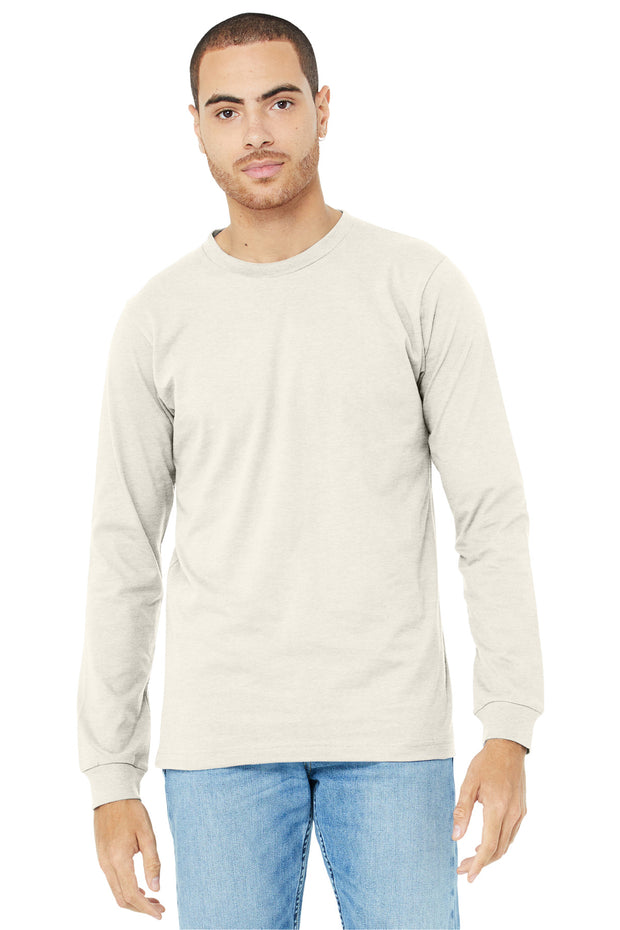 BELLA+CANVAS ®  Unisex Heather CVC Long Sleeve Tee BC3501CVC - Heather Natural