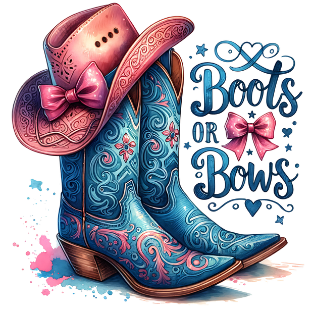 BOOTS OR BOWS DTF (direct-to-film)