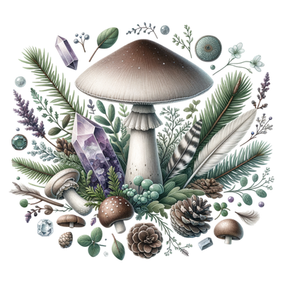 BROWN MUSHROOM CLIPART DTF (direct-to-film) Transfer