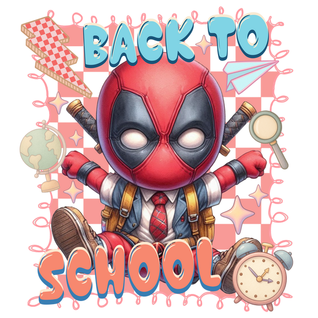 Back to School Baby Hero in Tie DTF (direct-to-film) Transfer
