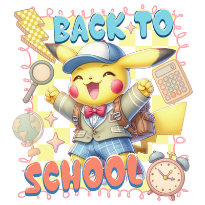 Back to School Plaid Blue Shorts DTF (direct-to-film) Transfer