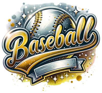 Baseball Blank Banner & Colordrip Gold DTF (direct-to-film) Transfer