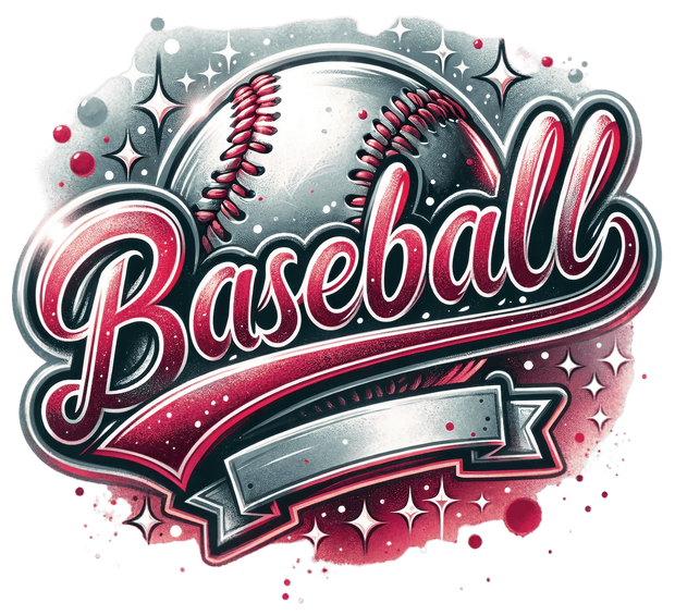 Baseball Blank Laces in Maroon DTF (direct-to-film) Transfer