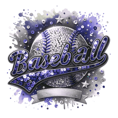 Baseball Blank Smoky Navy Blue DTF (direct-to-film) Transfer