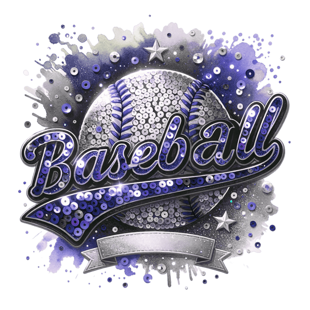 Baseball Blank Smoky Navy Blue DTF (direct-to-film) Transfer