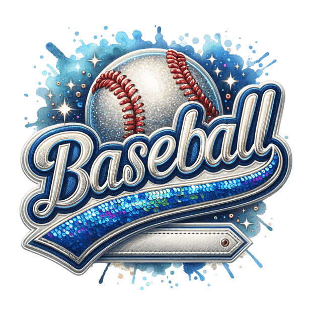 Baseball Blank Strap Lt Blue DTF (direct-to-film) Transfer