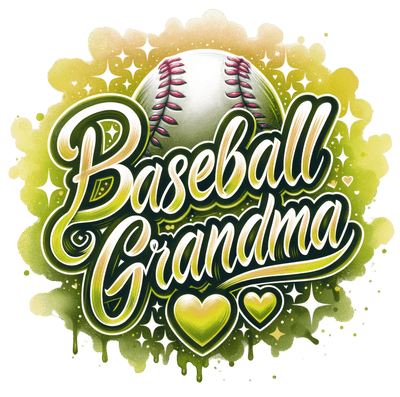 Baseball Grandma Yellow & Gold Colordrip DTF (direct-to-film) Transfer
