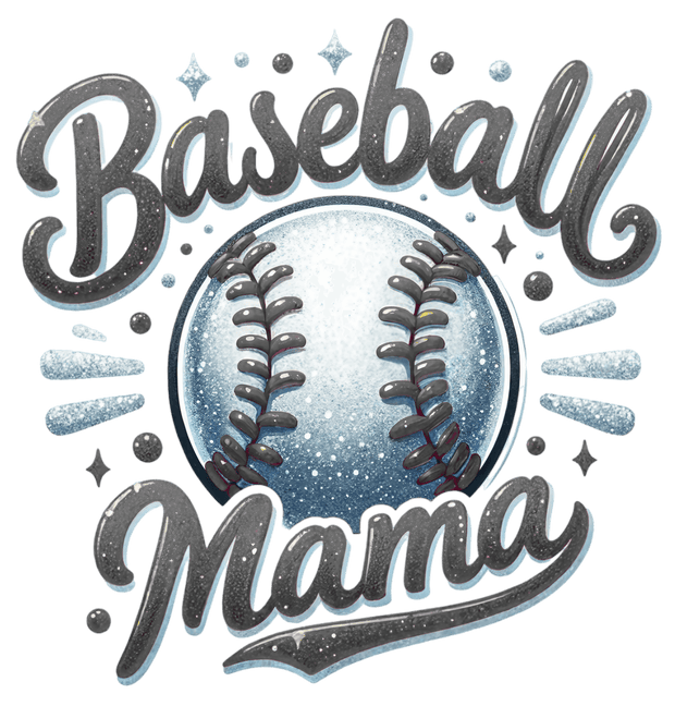 Baseball Mama Gray Font DTF (direct-to-film) Transfer