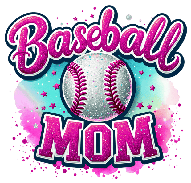 Baseball Mom Hot Pink DTF (direct-to-film) Transfer