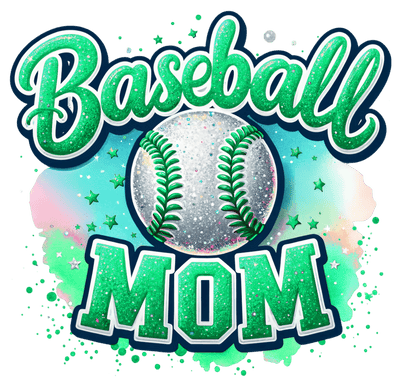 Baseball Mom Smoky Colordrip Mint DTF (direct-to-film) Transfer