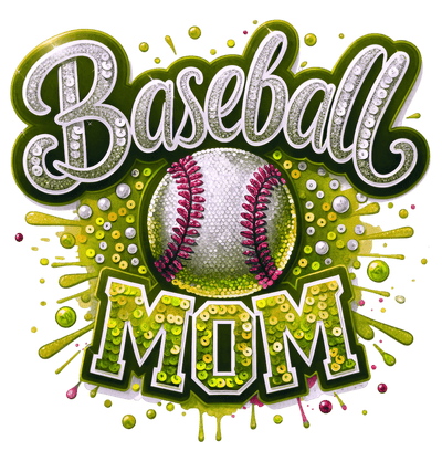 Baseball Mom Yellow & Gold DTF (direct-to-film) Transfer