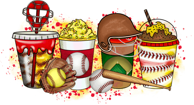 Softball and Baseball with Drink DTF Direct to Film Transfer - Twisted Image Transfers