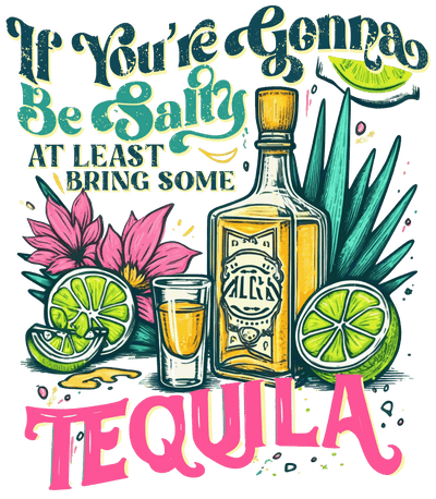 Be Salty Bring Tequilla DTF (direct-to-film) Transfer