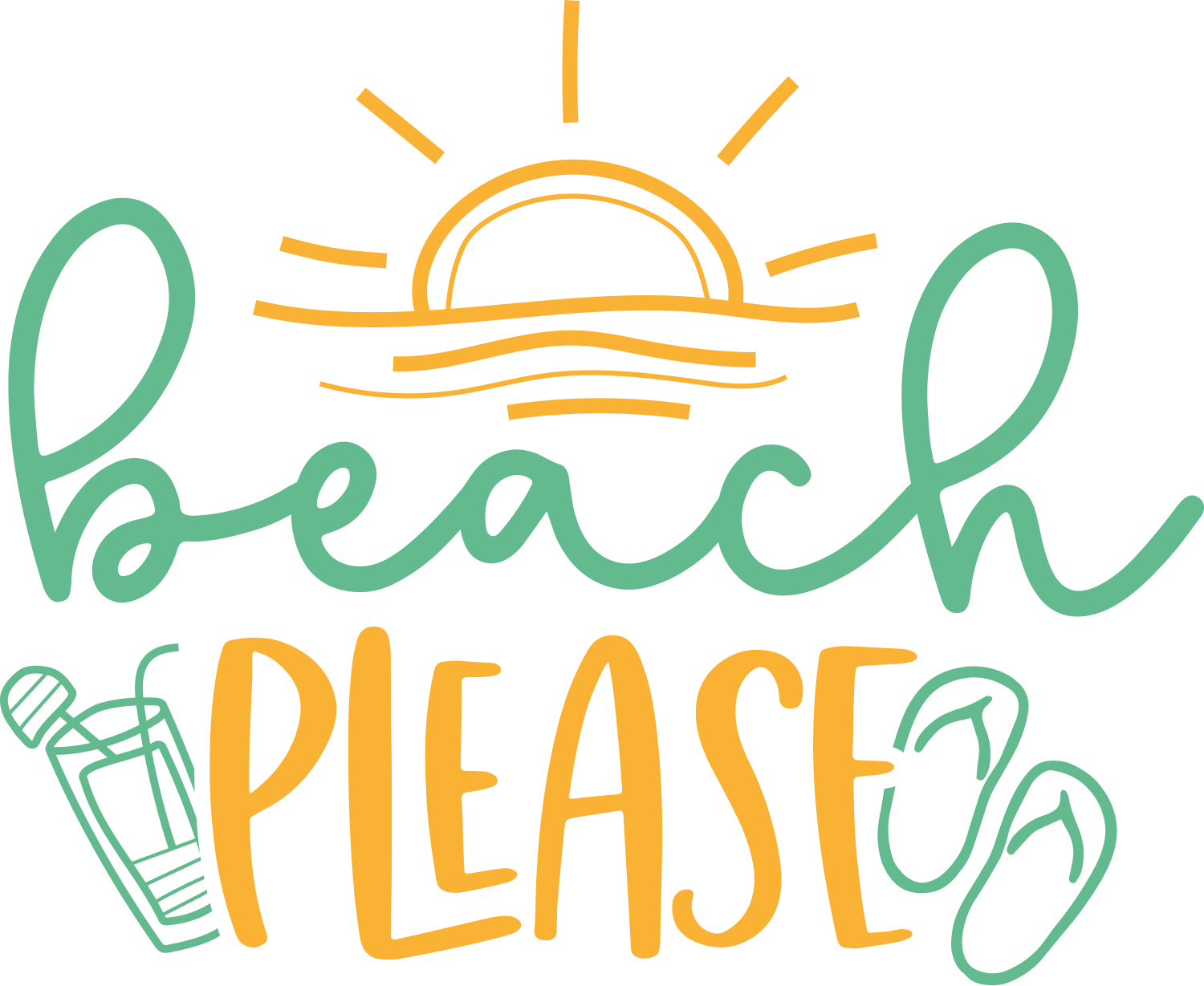 Beach Please DTF (direct-to-film) Transfer – Twisted Image Transfers