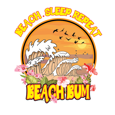 Beach Sleep Repeat DTF (direct-to-film) Transfer