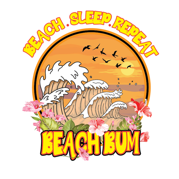 Beach Sleep Repeat DTF (direct-to-film) Transfer