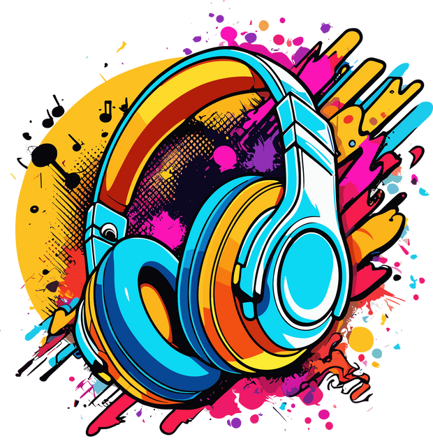 Beats Color Drip DTF (direct-to-film) Transfer