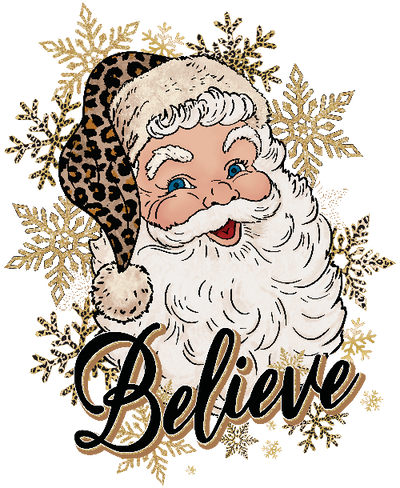 Believe In Santa Christmas DTF (direct-to-film) Transfer