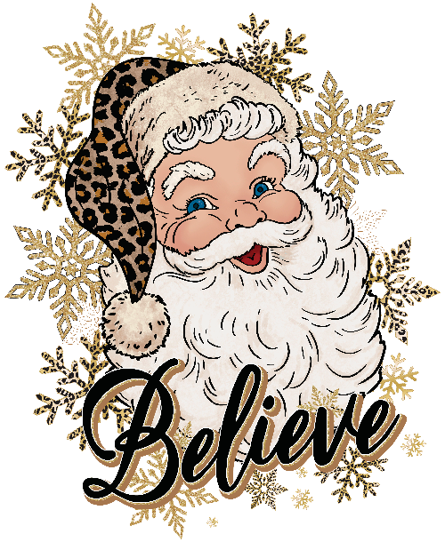 Believe In Santa Christmas DTF (direct-to-film) Transfer