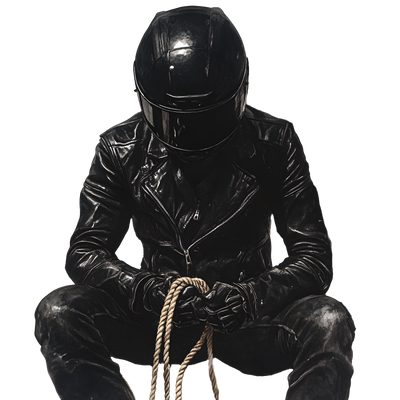 Biker Holding Rope DTF (direct-to-film) Transfer