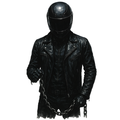 Biker & Chain DTF (direct-to-film) Transfer