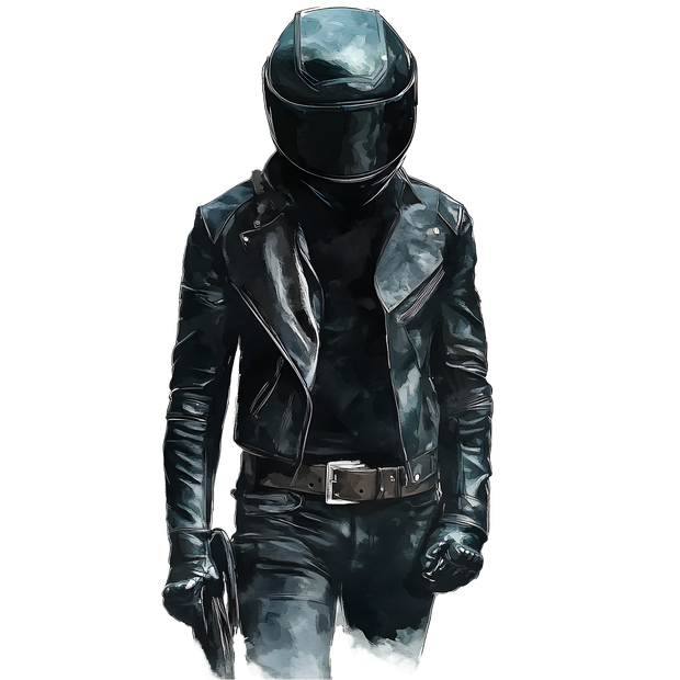 Biker in Black Gloves DTF (direct-to-film) Transfer