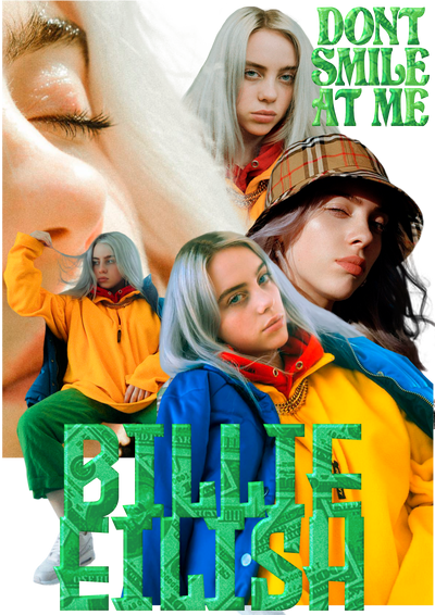 Billie Eilish Don't Smile at Me Yellow Hoodies DTF (direct-to-film) Transfer (Copy)