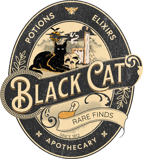 Black Cat Potions And Elixirs Halloween DTF (direct-to-film) Transfer