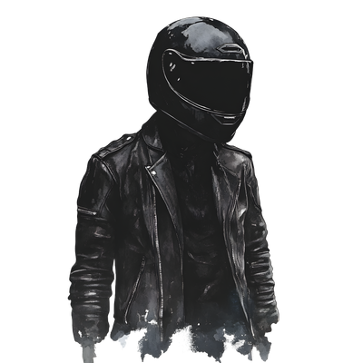 Black Helmet DTF (direct-to-film) Transfer