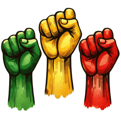 Black History Month 3 Fists DTF (direct-to-film)