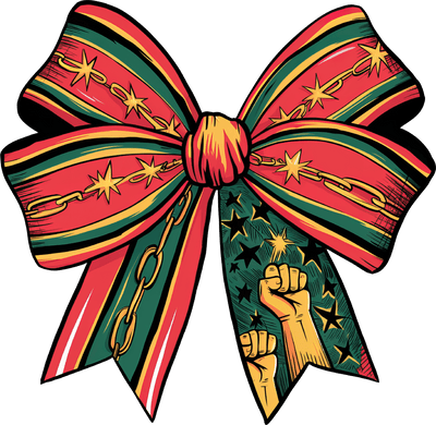 Black History Month Bow DTF (direct-to-film)