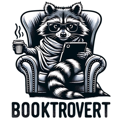 Black & White Coon Booktrovert DTF (direct-to-film) Transfer