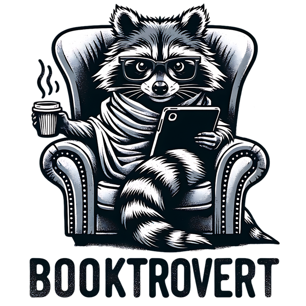 Black & White Coon Booktrovert DTF (direct-to-film) Transfer